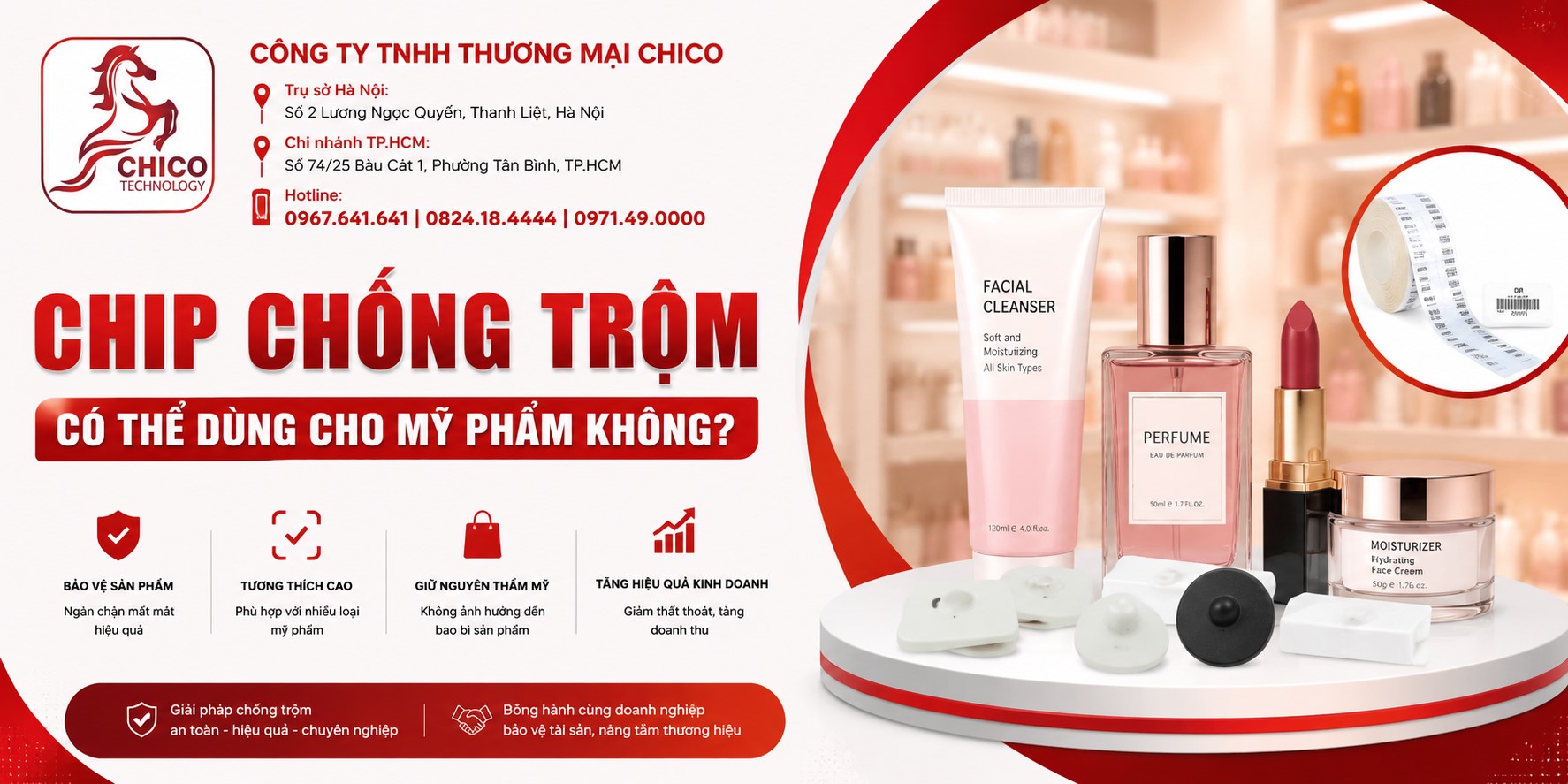 Chip Chống Trộm Cho Mỹ Phẩm: Giải Pháp Bảo Vệ Hàng Giá Trị Cao