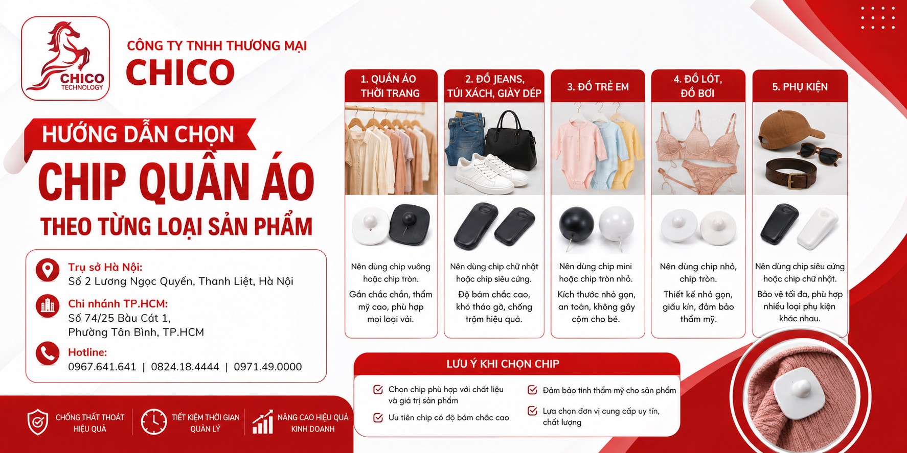 Hướng Dẫn Chọn Chip Quần Áo Phù Hợp Từng Sản Phẩm - Bảo Vệ Shop Hiệu Quả