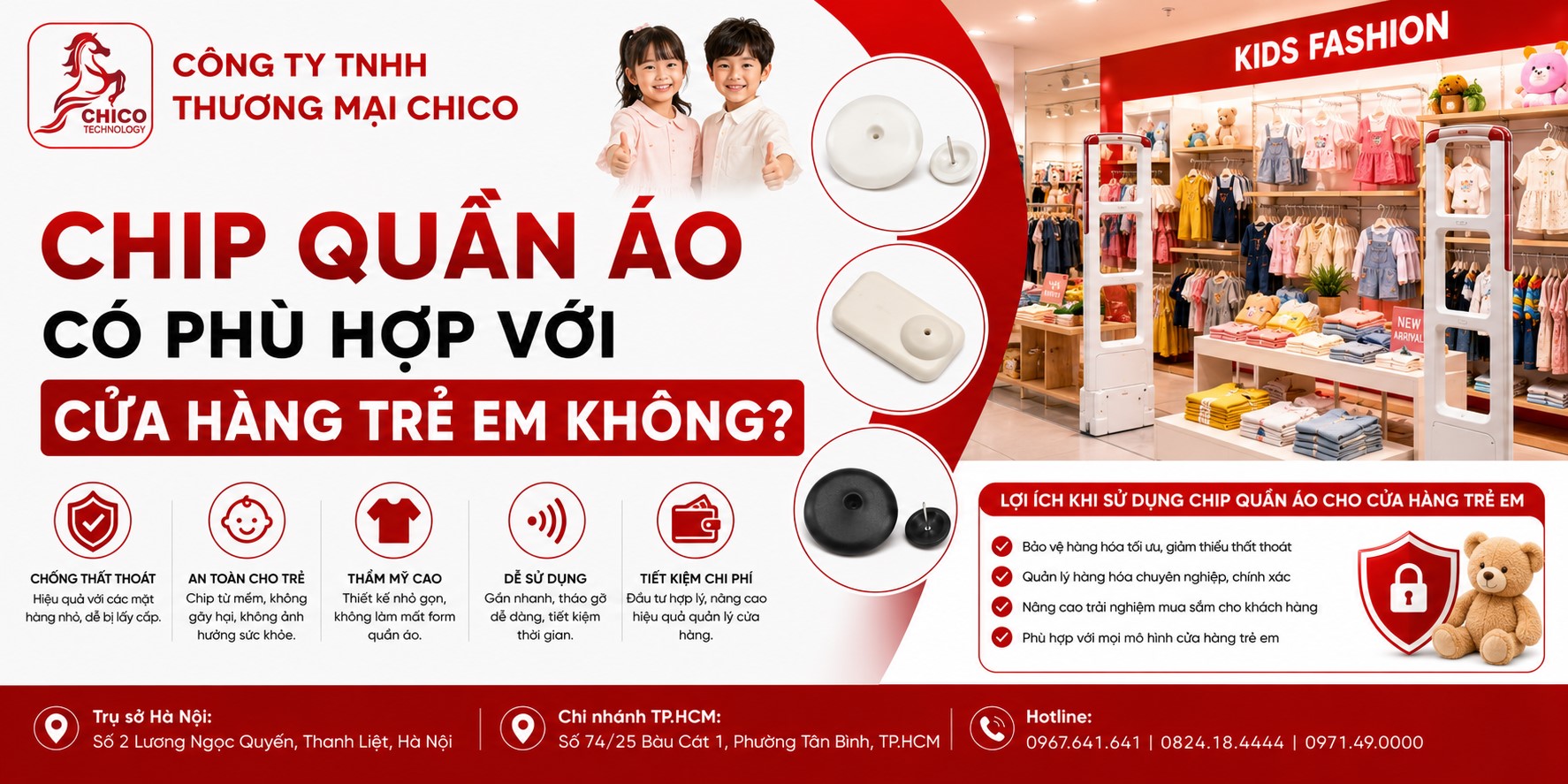 Chip Quần Áo Có Phù Hợp Với Shop Đồ Trẻ Em? (Giải Pháp An Toàn Nhất)