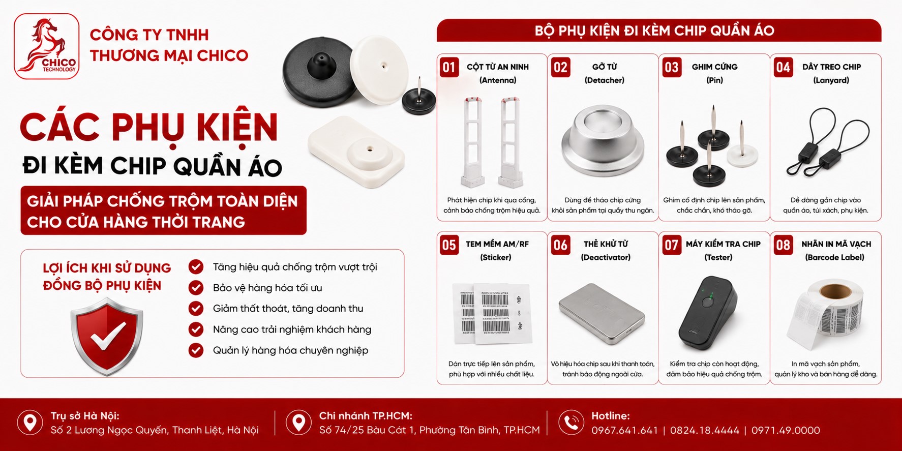 Các Phụ Kiện Đi Kèm Chip Quần Áo Cần Thiết Cho Shop Thời Trang