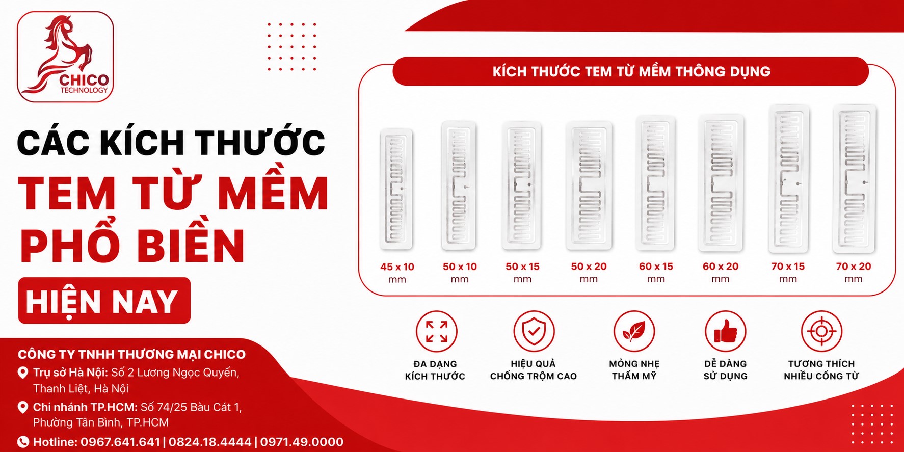 Các Kích Thước Tem Từ Mềm Phổ Biến Hiện Nay. Cách Chọn Kích Cỡ Phù Hợp