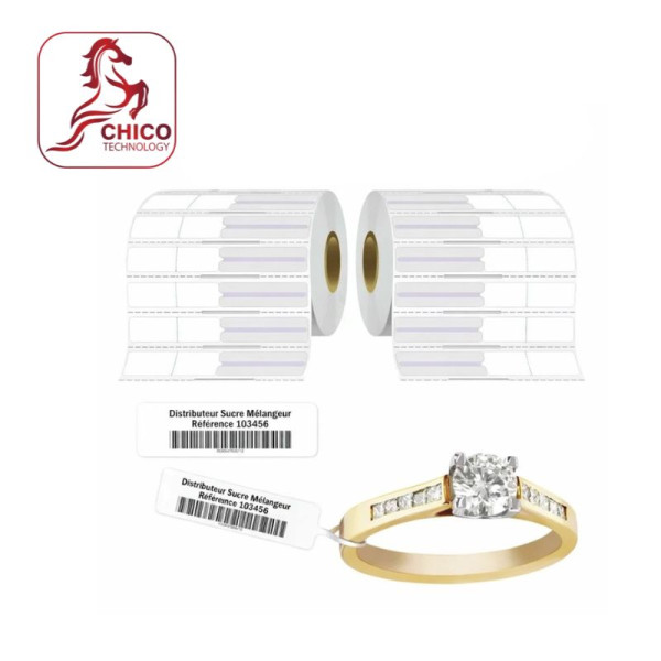 Giấy In Tem Vàng PVC 1 Tem 70/2x20x50m Đuôi 30x3mm Vuông