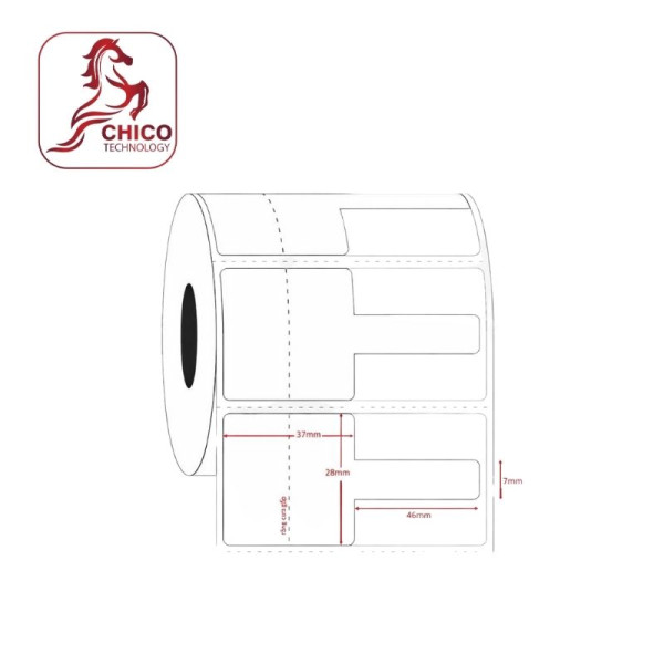 Giấy in tem kính PVC 28x37x50M