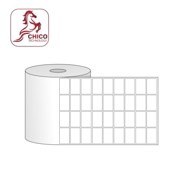 Giấy in mã vạch 4 tem PVC 25x11x50M