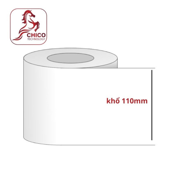 Giấy in mã vạch PVC tem liền 50m