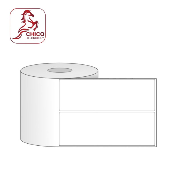 Giấy in mã vạch PVC 2 tem 50x150x50M