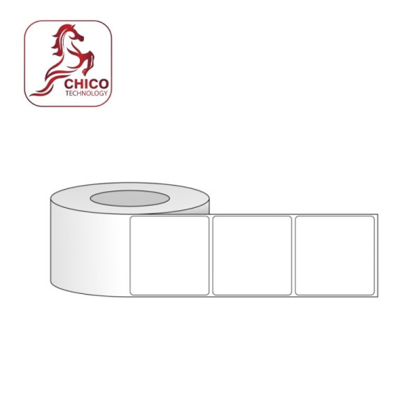 Giấy in mã vạch PVC 1 tem 60x60x100m, bo góc