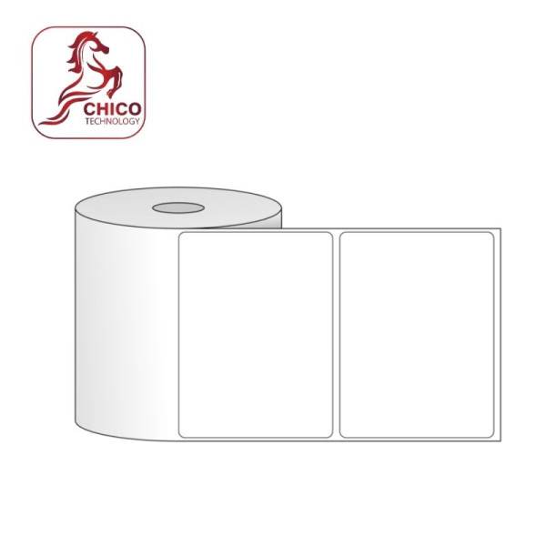 Giấy in mã vạch PVC 1 tem 70x65x50m (Bo góc)