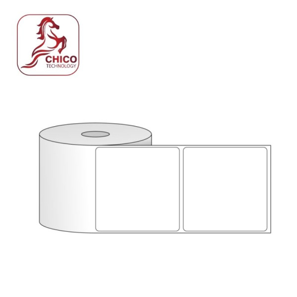 Giấy in mã vạch PVC 1 tem 55x50x50M , bo góc