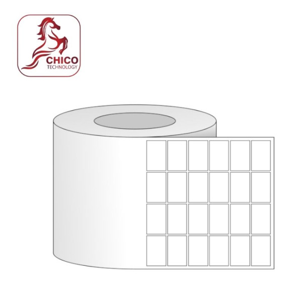 Giấy in mã vạch 4 tem PVC 25x11x100M