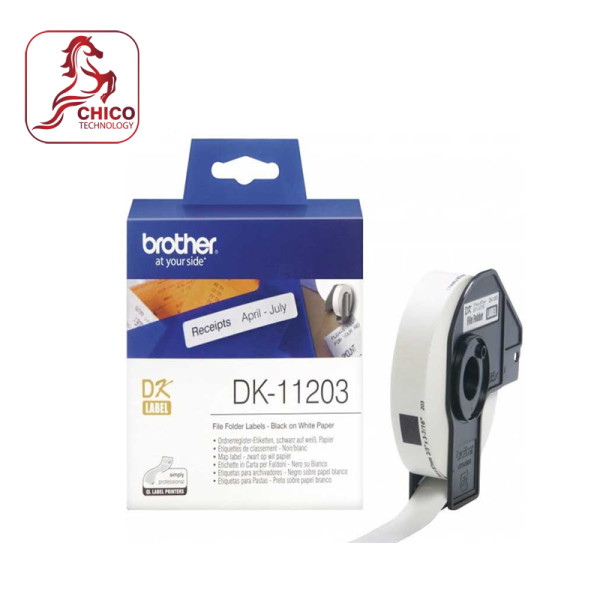 Nhãn giấy bế DK-11203 17mmx87mmx300 nhãn