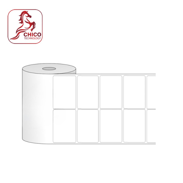 Giấy in mã vạch cảm nhiệt 2 tem 35x22x25m