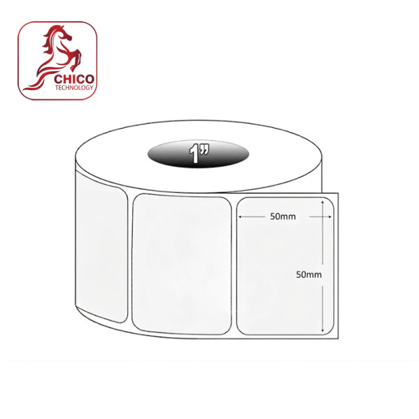 Giấy in tem cảm nhiệt 1 tem 50x50x30M