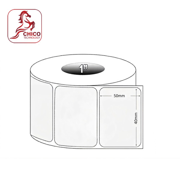 Giấy in mã vạch cảm nhiệt 1 tem 40x50x30M