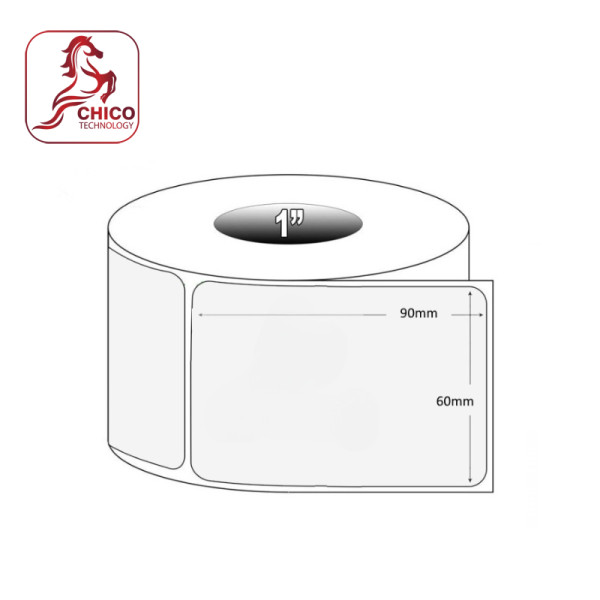 Giấy in mã vạch cảm nhiệt 1 tem 60x90x30m
