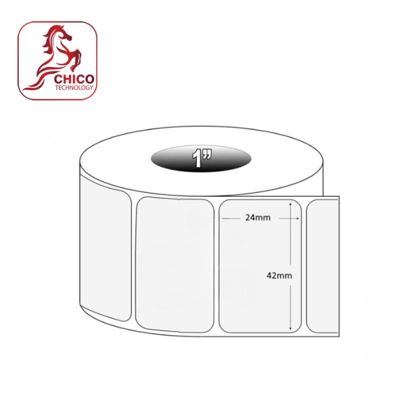 Giấy in mã vạch cảm nhiệt 1 tem 42x24x30m (lo go YiFang)