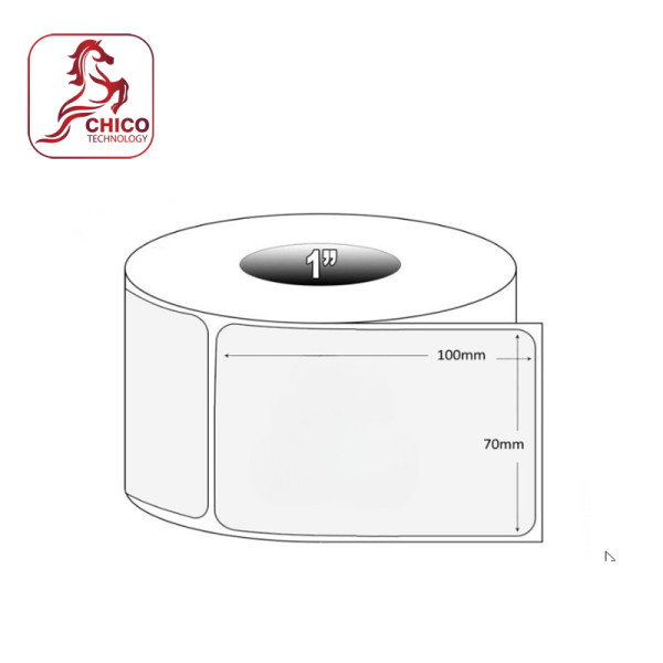 Giấy in mã vạch cảm nhiệt 1 tem 70x100x30m