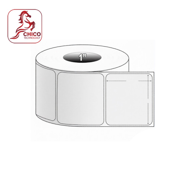 Giấy in mã vạch cảm nhiệt 1 tem 48x66x50M, bo góc