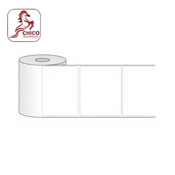Giấy in mã vạch cảm nhiệt 1 tem 50x40x50M,bo góc