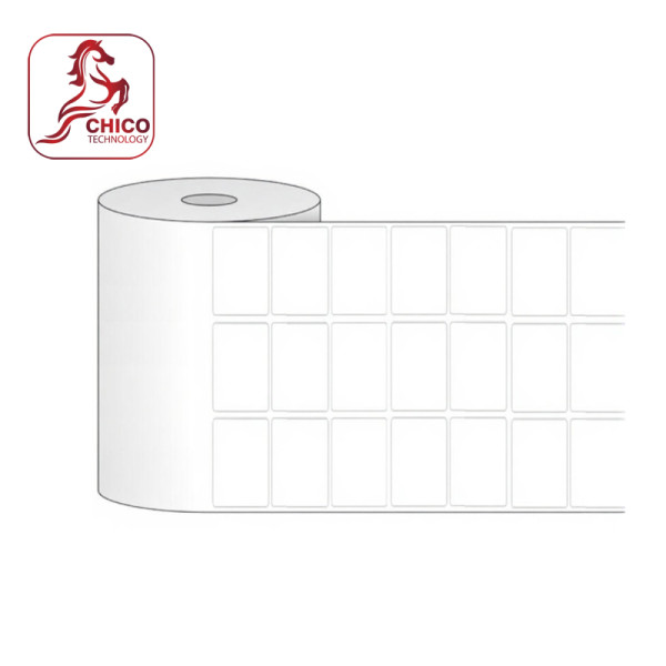 Giấy in mã vạch cảm nhiệt 3 tem 25x10x30m, bo góc