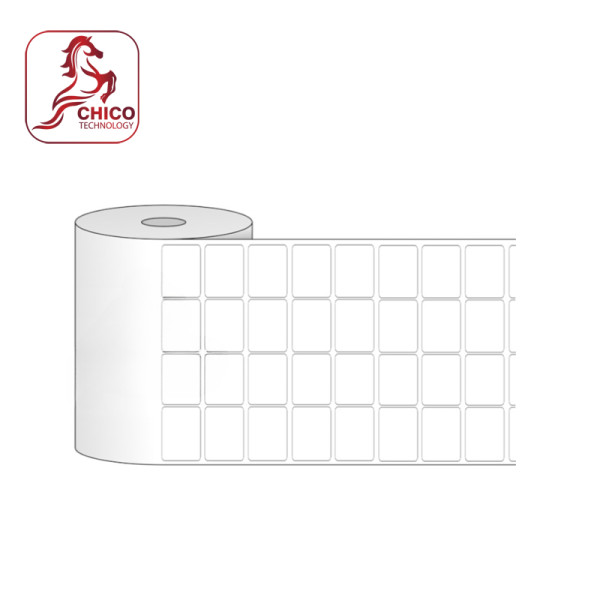 Giấy in mã vạch cảm nhiệt 4 tem 25x15x50m ( bo góc)