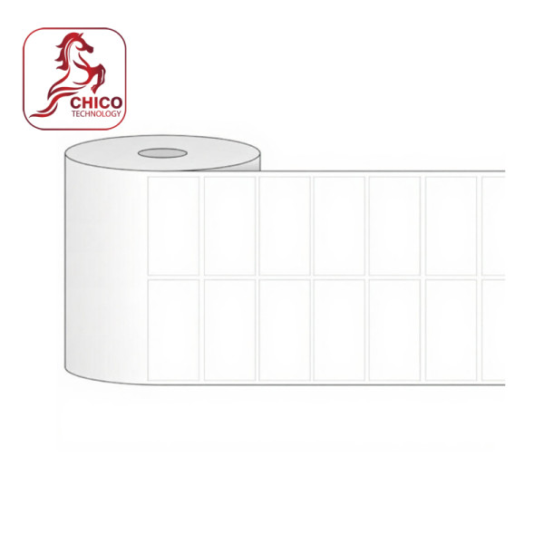 Giấy in mã vạch nhiệt 2 tem 40x20x30M