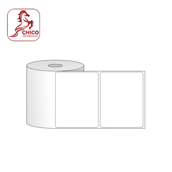 Giấy in mã vạch PVC 1 tem 70x50x50M, bo góc