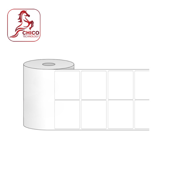 Giấy in mã vạch cảm nhiệt 2 tem 46x34x50M