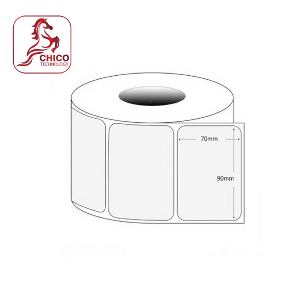 Giấy in mã vạch cảm nhiệt 1 tem 90x70x30m (bo góc)
