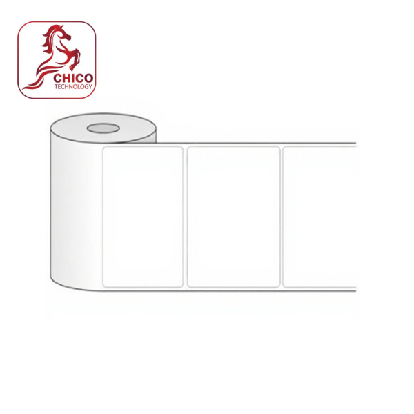 Giấy in mã vạch 1 tem 80x35mmx50M, bo góc