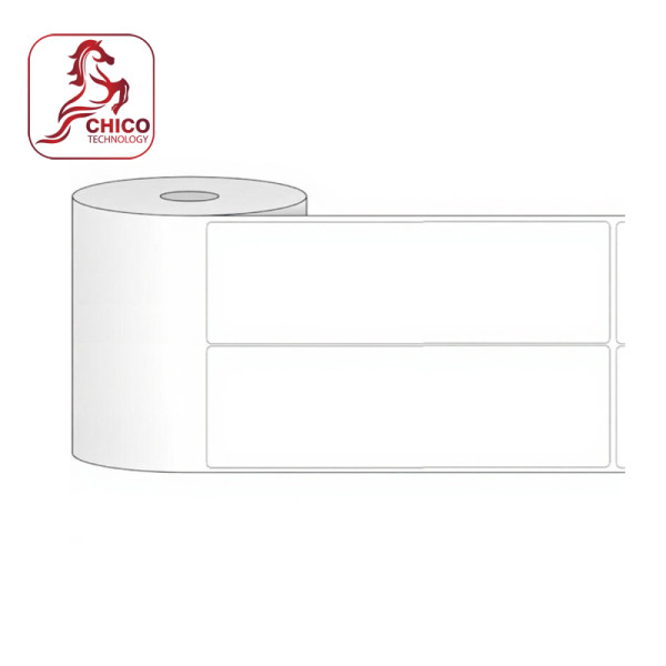 Giấy in mã vạch 2 tem 40x120mmx50M (bo góc)