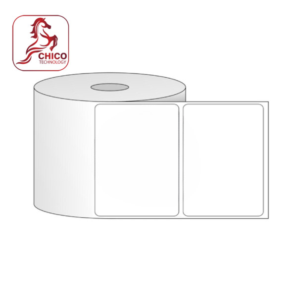Giấy in mã vạch 1 tem 75x45x50M, bo góc
