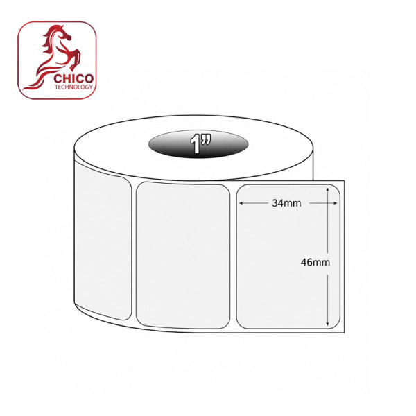 Giấy in mã vạch 1 tem cảm nhiệt46x34x30M