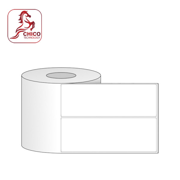 Giấy in mã vạch PVC 2 tem 42x120x100M,vuông