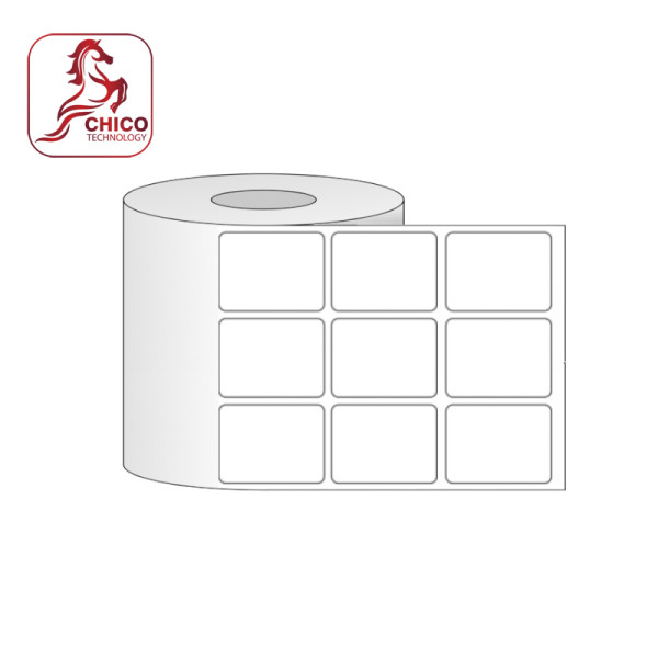 Giấy in mã vạch PVC 3 tem 35x50x100m, bo góc
