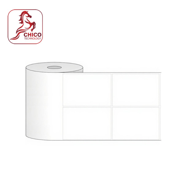 Giấy in mã vạch 2 tem 50x60x50M
