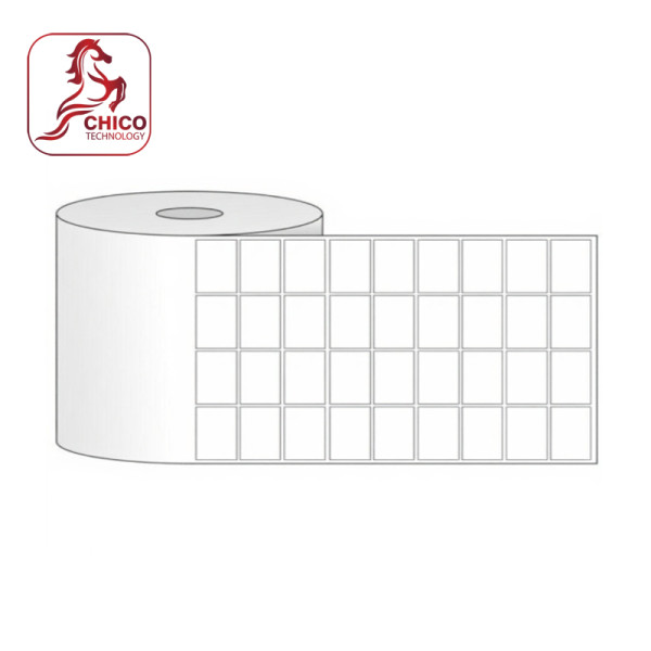 Giấy in mã vạch 4 tem 25x15x50m (vuông góc)
