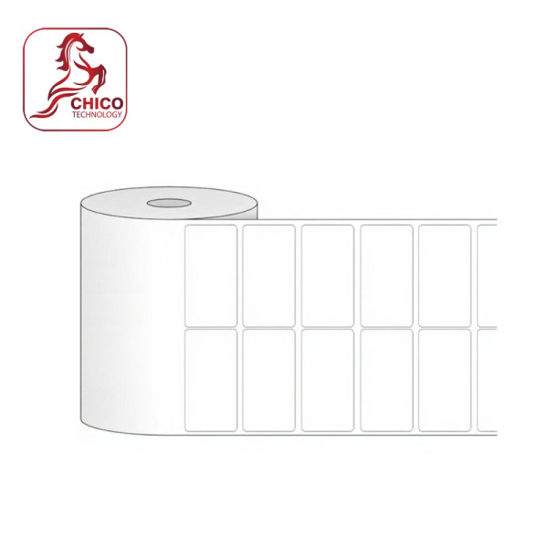 Giấy in mã vạch 2 tem 40x20x50M (bo góc)