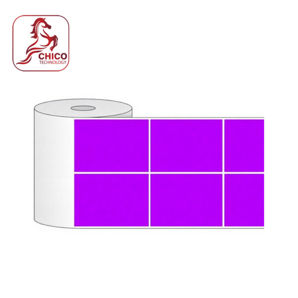 Giấy in mã vạch màu 2 tem 45x60x50M