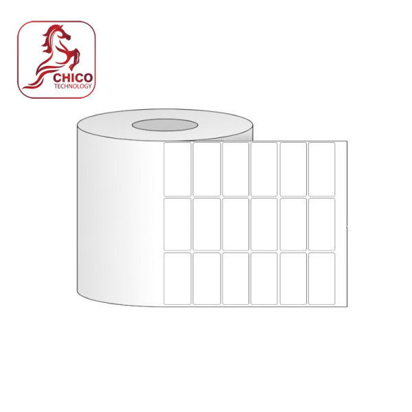 Giấy in mã vạch PVC 3 tem 35x22x100m,bo góc