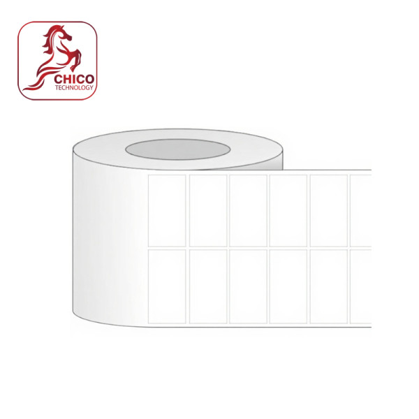 Giấy in mã vạch 2 tem 50x25x100M