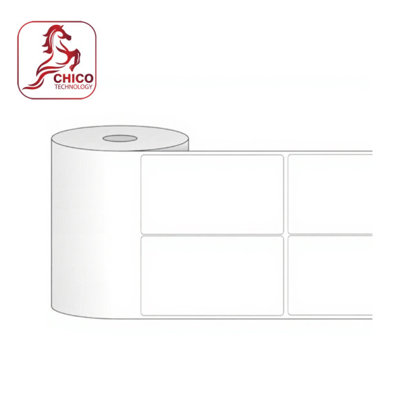 Giấy in mã vạch 2 tem 48x60x50m (Bo góc)
