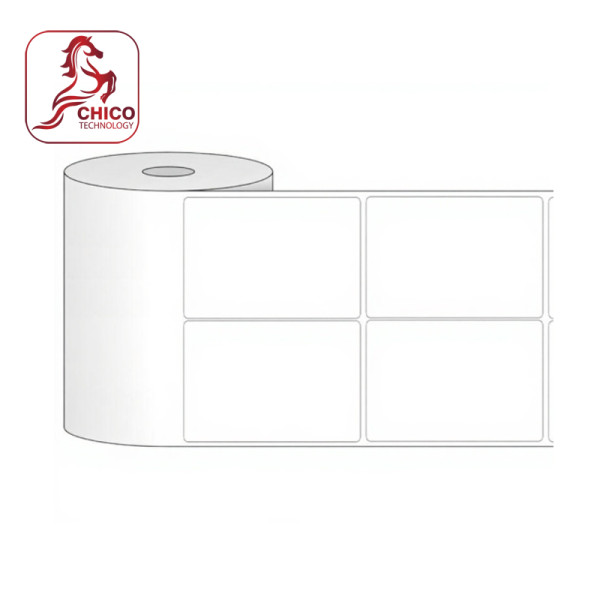 Giấy in mã vạch 2 tem 50x70x50m, bo góc