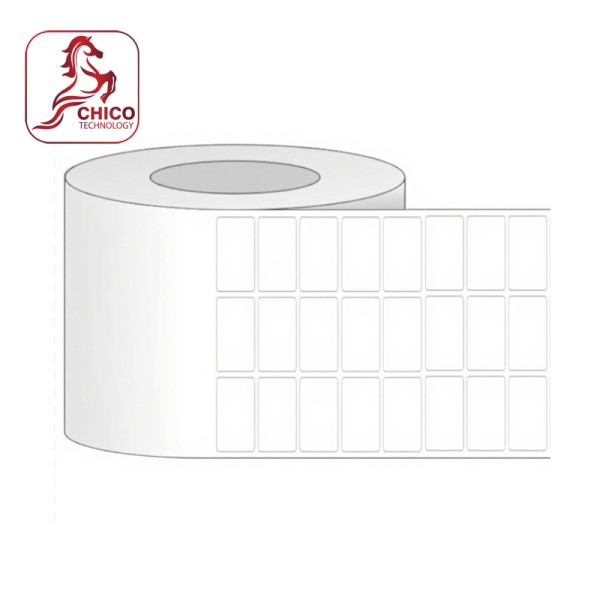 Giấy in mã vạch 3 tem 33x13x50M (bo góc)