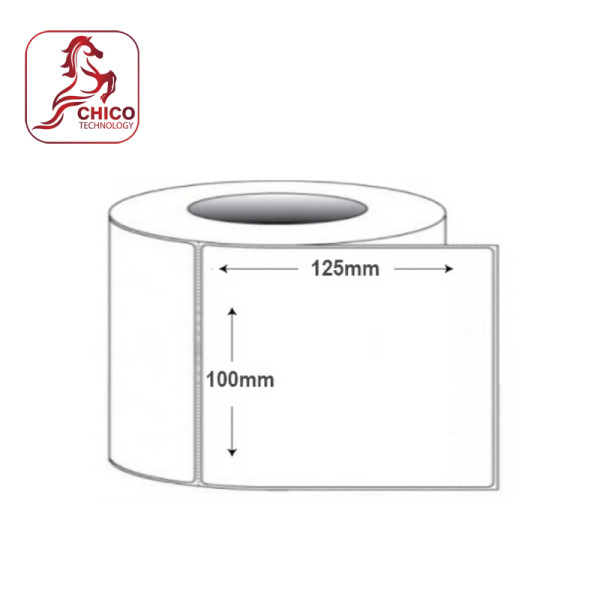 Giấy in mã vạch 1 tem 100x125x100m