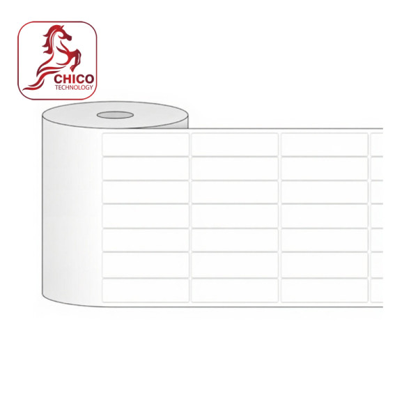 Giấy in mã vạch 7 tem 15x43x50M, bo góc