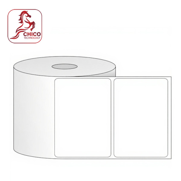 Giấy in mã vạch 1 tem 85x50x100M, bo góc
