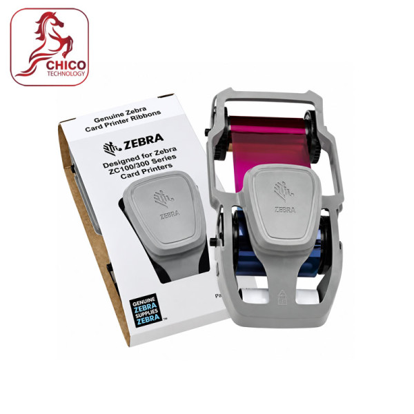 Ruy băng mực in màu YMCKO 800300-250AP máy ZEBRA ZC100/ZC300