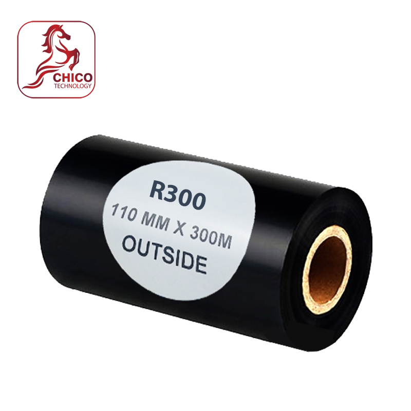 Mực in mã vạch Resin R300 110x300m – Ribbon siêu bền, chống nước